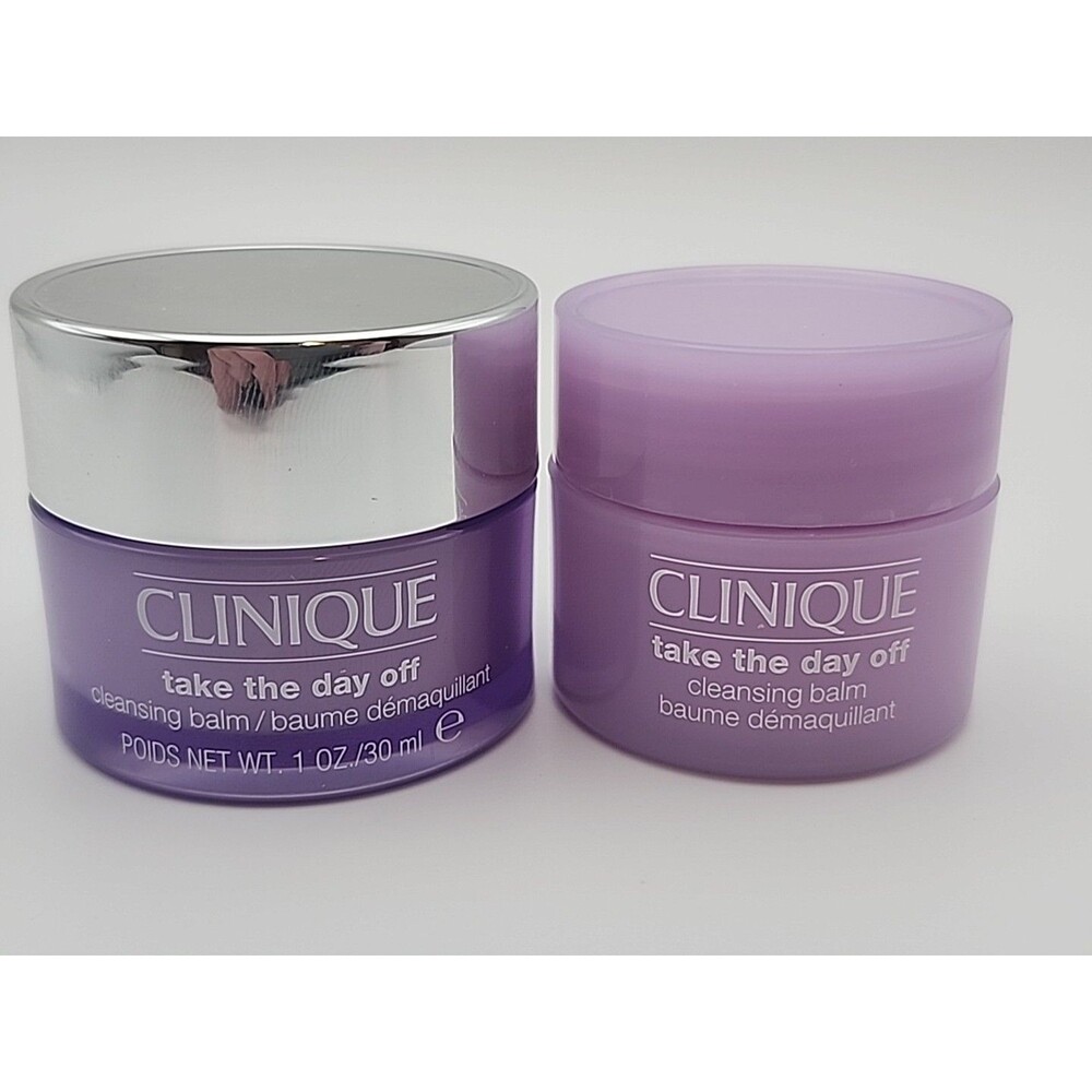 Clinique Take The Day Off Cleansing Balm 1.5 oz Two Jars 1 oz & 0.5 oz